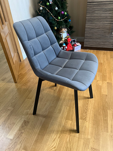 Стул на металлокаркасе Челси морская волна / черный фото покупателя 23