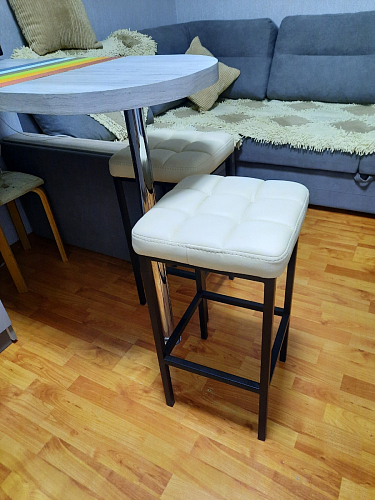 Барный стул Лофт линкольн белый / белый матовый фото покупателя 66