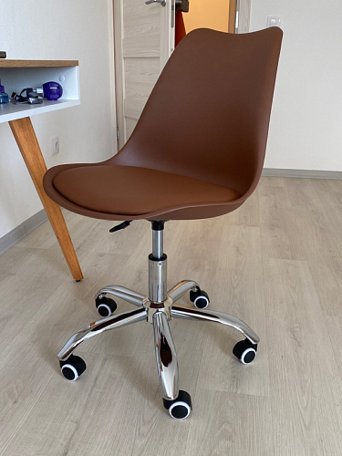 Компьютерное кресло Kolin с подушкой clear / white фото покупателя 245