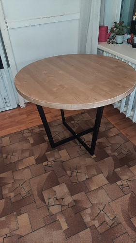 Деревянный стол Лондейл 100 серый / белый фото покупателя 1