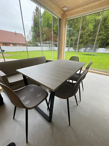 Стол Лота Лофт 140 25 мм черный матовый / бетон фото покупателя 202