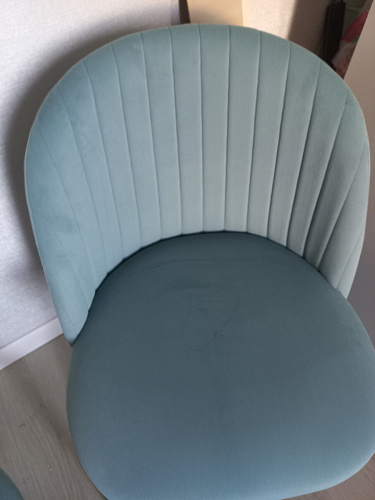 Стул на металлокаркасе Gabi 1 light blue / black / gold фото покупателя 403