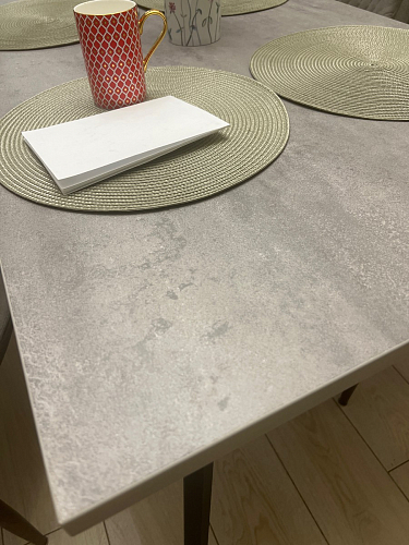 Стол Тринити Лофт 120 32 мм дуб галифакс табако / черный матовый фото покупателя 270