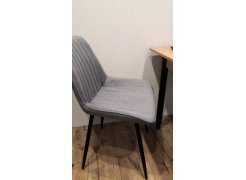 Стул на металлокаркасе Вейв светло-серый (hl 63) / 10К черный каркас фото покупателя 118