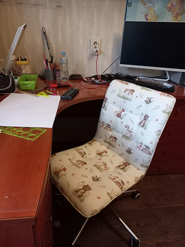 Компьютерное кресло Квадро бежевый / черный фото покупателя 1