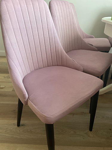 Стул на металлокаркасе Kora light purple / black фото покупателя 36