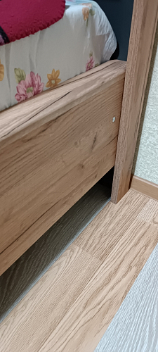 Двуспальная кровать Клауд 160х200 парящая дуб крафт золотой / антрацит фото покупателя 132