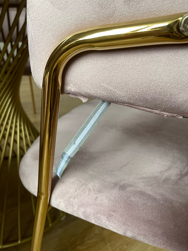 Стул на металлокаркасе Kamelia светло-фиолетовый / золотой фото покупателя 65