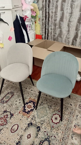 Стул на металлокаркасе Gabi 1 light purple / black фото покупателя 507