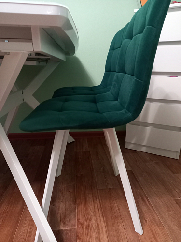 Стул на металлокаркасе Чилли зеленый / белый каркас фото покупателя 289