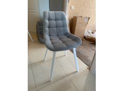 Стул на металлокаркасе Челси светло-серый / белый каркас фото покупателя 162