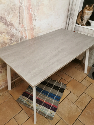 Стол Тринити Лофт 120 32 мм дуб галифакс табако / черный матовый фото покупателя 279