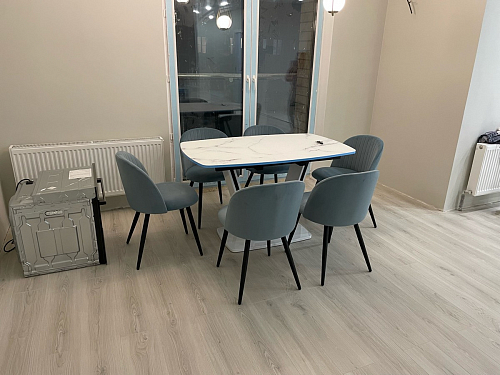 Стул на металлокаркасе Gabi dark beige / black / silver фото покупателя 517