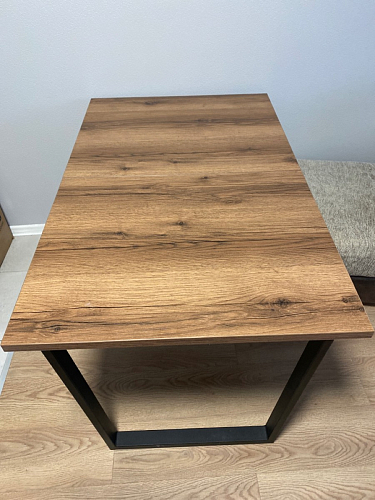 Деревянный стол Лота Лофт 120х75 белый матовый / дуб крафт золотой фото покупателя 307