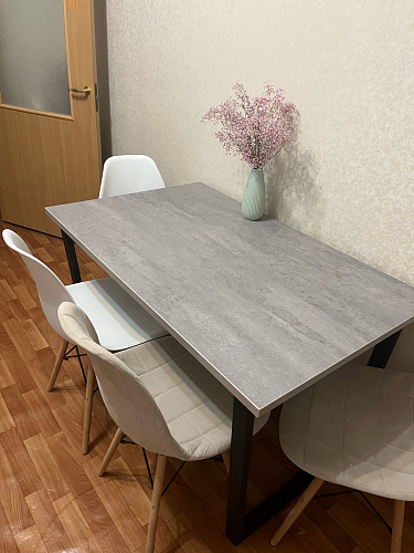 Деревянный стол Лота Лофт 140х80 дуб крафт табачный / черный матовый фото покупателя 151