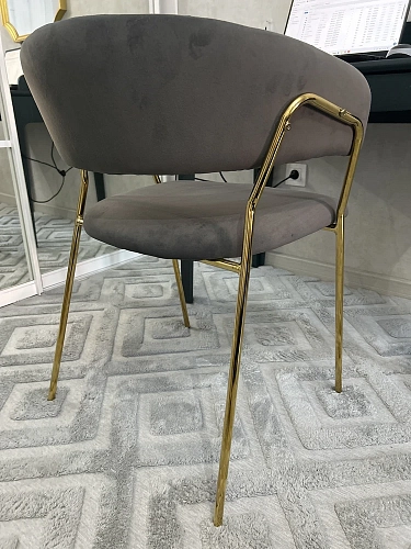 Стул на металлокаркасе Kamelia 1 dark blue / gold фото покупателя 7