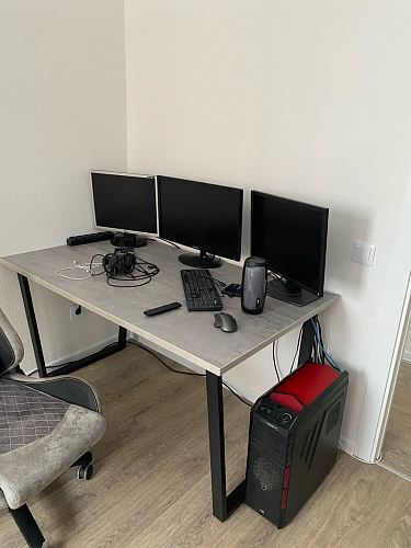 Деревянный стол Лота Лофт 120x75 дуб крафт табачный / черный матовый фото покупателя 6