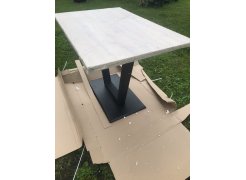 Стол на тумбе Мичиган Лофт 110х70 25 мм дуб вотан / черный матовый фото покупателя 1