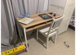 Письменный стол Леон Лофт дуб делано темный / черный матовый фото покупателя 95