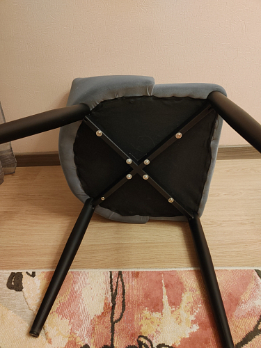 Стул на металлокаркасе Kora light blue / white фото покупателя 79