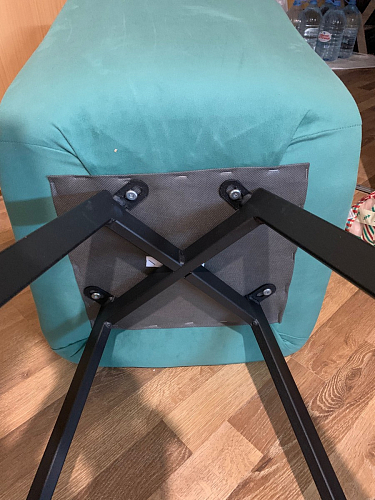 Стул на металлокаркасе Чилли синяя ткань / белый фото покупателя 171