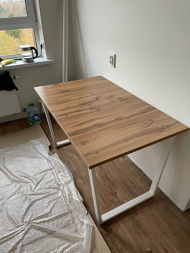 Стол Лота Лофт 140 25 мм черный матовый / бетон фото покупателя 58