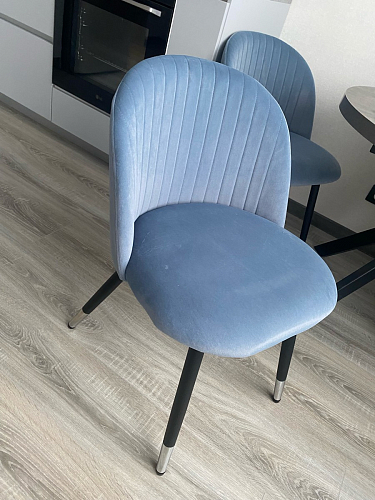 Стул на металлокаркасе Gabi dark beige / black / silver фото покупателя 742