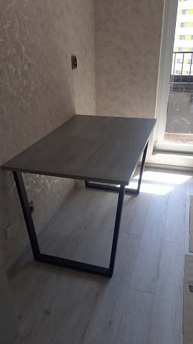 Стол Лота Лофт 140 25 мм черный матовый / бетон фото покупателя 562