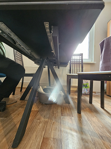 Керамический стол Вилли 140(200)х80 carmen light grey / черный фото покупателя 9