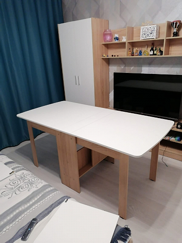 Стол обеденный раздвижной СтК7 дуб молочный фото покупателя 67