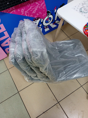 Стул на металлокаркасе Чилли синяя ткань / белый фото покупателя 508