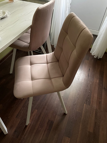 Стул на металлокаркасе Чилли синяя ткань / белый фото покупателя 1147