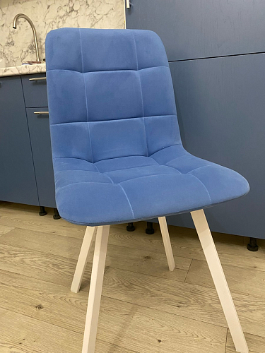 Стул на металлокаркасе Чилли К светло-серый велюр / черный каркас фото покупателя 1455