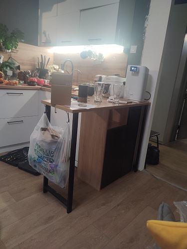 Барная стойка Дилан Лофт 120х40х98 дуб делано темный фото покупателя 197