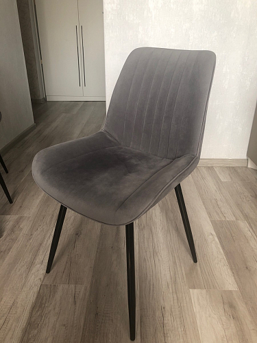 Стул на металлокаркасе Седа К velvet lux 76 / черный фото покупателя 232