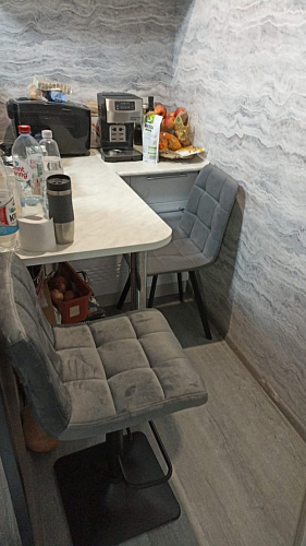 Стул на металлокаркасе Чилли К темно-серый (velutto 32) / черный фото покупателя 51