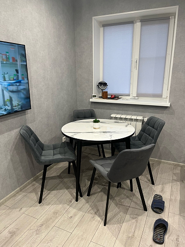 Стул на металлокаркасе Челси бирюзовый / черный фото покупателя 16