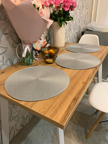 Стол Тринити Лофт 120 25 мм черный матовый / юта фото покупателя 60