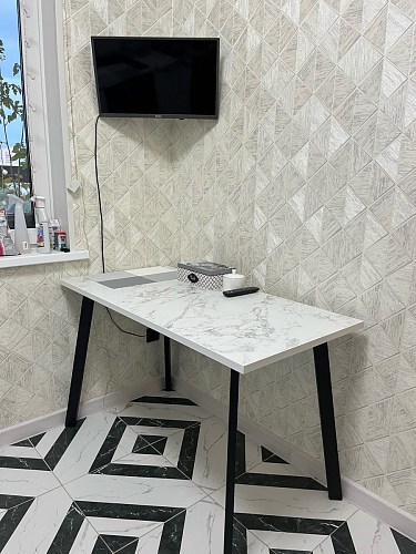 Стол Тринити Лофт 120 32 мм дуб галифакс табако / черный матовый фото покупателя 927