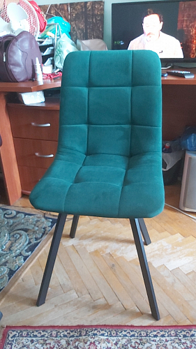 Стул на металлокаркасе Чилли бирюзовый / черный фото покупателя 737