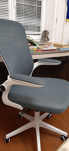 Компьютерное кресло Konfi gray / blue / white фото покупателя 49