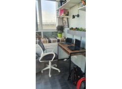 Письменный стол Леон Лофт дуб делано темный / черный матовый фото покупателя 86