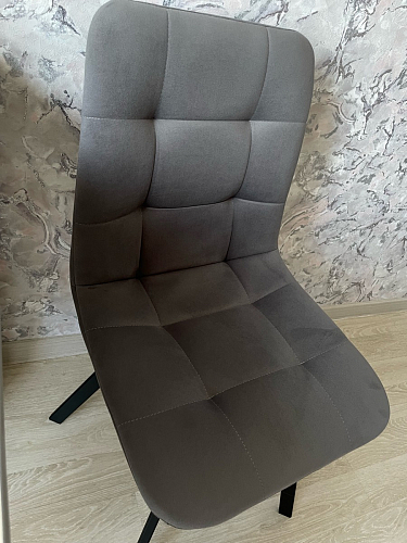 Стул на металлокаркасе Чилли синяя ткань / белый фото покупателя 454