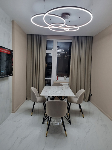 Стул на металлокаркасе Gabi 1 light blue / black / gold фото покупателя 25