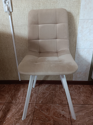 Стул на металлокаркасе Чилли синяя ткань / белый фото покупателя 1210