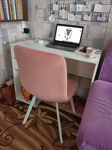 Стул на металлокаркасе Bruk light purple / white фото покупателя 5