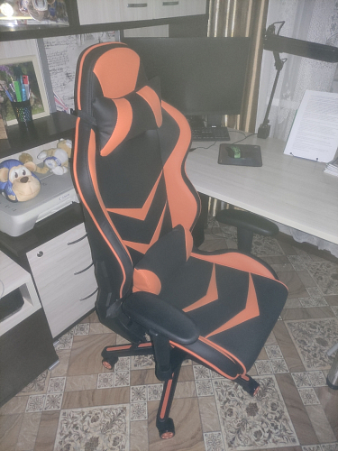 Компьютерное кресло Racer черный / красный / бежевый фото покупателя 43