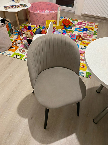 Стул на металлокаркасе Gabi 1 light purple / black фото покупателя 660