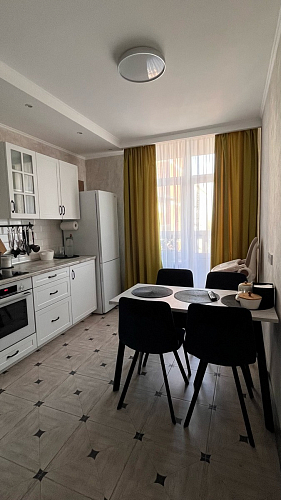 Деревянный стол Барон О 200 х 90 белая пленка шагрень / черный фото покупателя 81