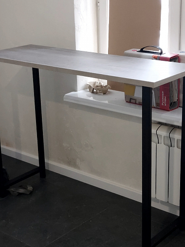 Барная стойка Дилан Лофт 120х40х90 бетон светлый фото покупателя 55